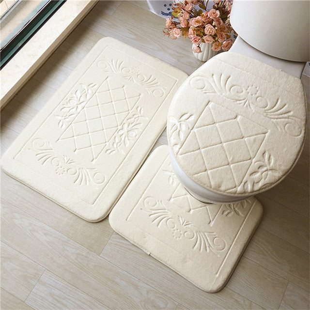 3Pcs/set Bathroom Mat Set