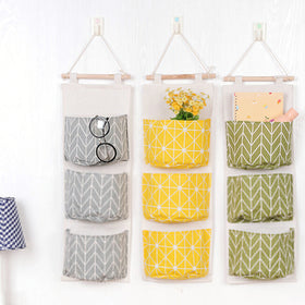 3 Pockets Wall Door Wardrobe Hanging Bag