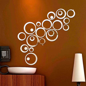 3D DIY Circles Mirror Wall Stickers