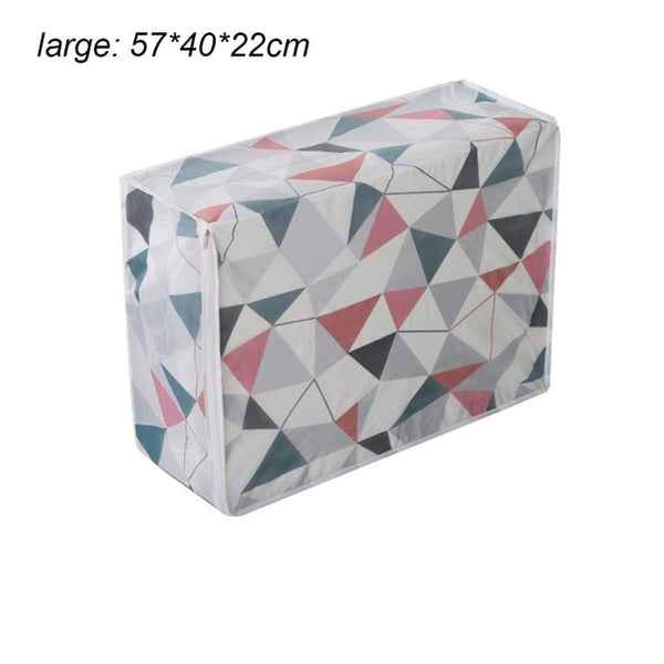 PEVA Clothes Quilt Storage Bag Waterproof Moisture-proof Cabinet Sorting Container Folding Quilt Holder Home Organization