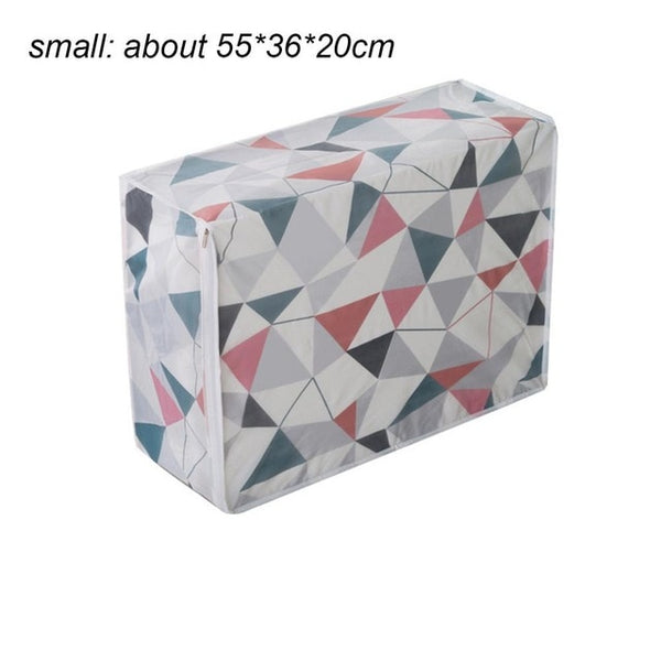 PEVA Clothes Quilt Storage Bag Waterproof Moisture-proof Cabinet Sorting Container Folding Quilt Holder Home Organization
