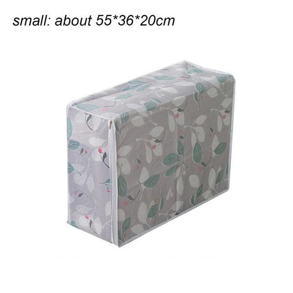 PEVA Clothes Quilt Storage Bag Waterproof Moisture-proof Cabinet Sorting Container Folding Quilt Holder Home Organization