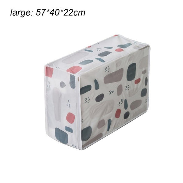 PEVA Clothes Quilt Storage Bag Waterproof Moisture-proof Cabinet Sorting Container Folding Quilt Holder Home Organization