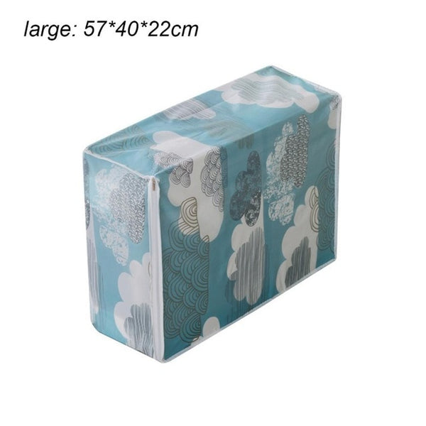 PEVA Clothes Quilt Storage Bag Waterproof Moisture-proof Cabinet Sorting Container Folding Quilt Holder Home Organization