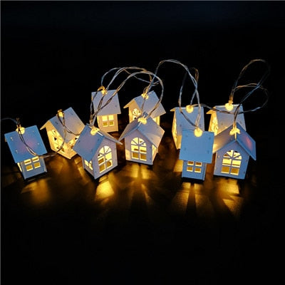 1.5M 10pcs LED Christmas Tree House Style Fairy Light Led