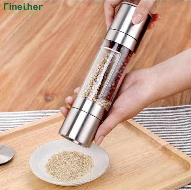 Finether Pepper Grinder 2 in 1 Stainless Stee